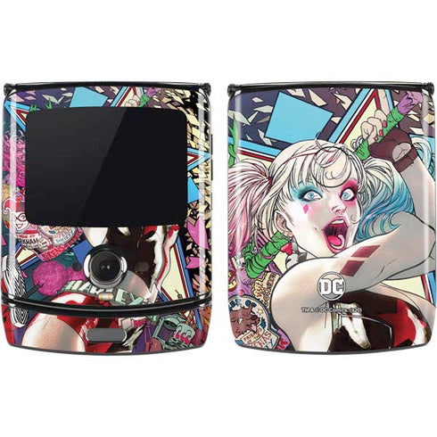 DC Comics Harley Quinn Action Pose Motorola RAZR Skin