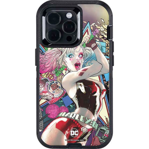 DC Comics Harley Quinn Action Pose Otterbox Defender iPhone Skin