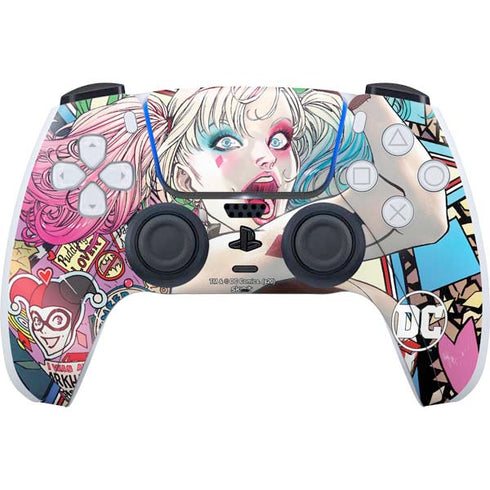 DC Comics Harley Quinn Action Pose PS5 Controller Skin