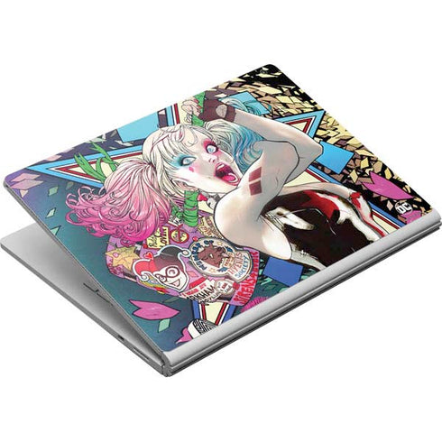 DC Comics Harley Quinn Action Pose Surface Book Skin