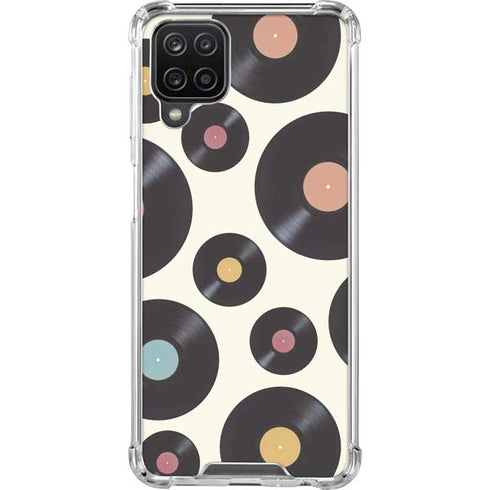 Colorful Records Galaxy A12 Clear Case