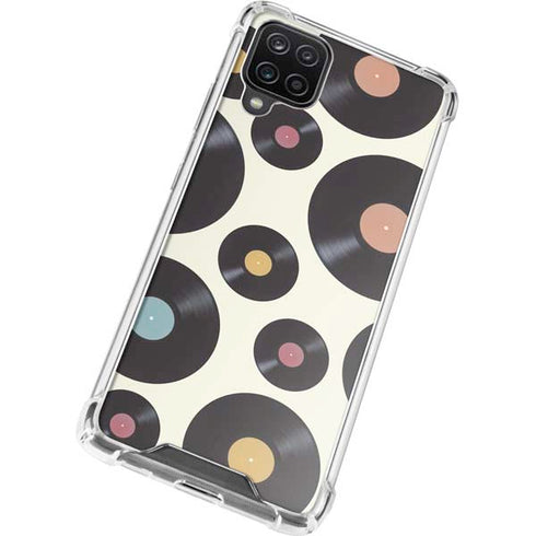 Colorful Records Galaxy A12 Clear Case