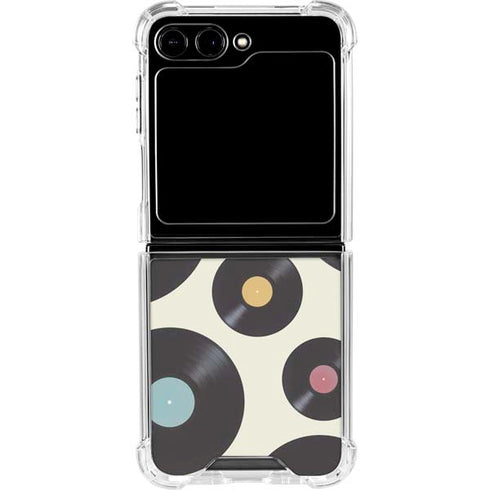 Colorful Records Galaxy Z Flip5 5G Clear Case