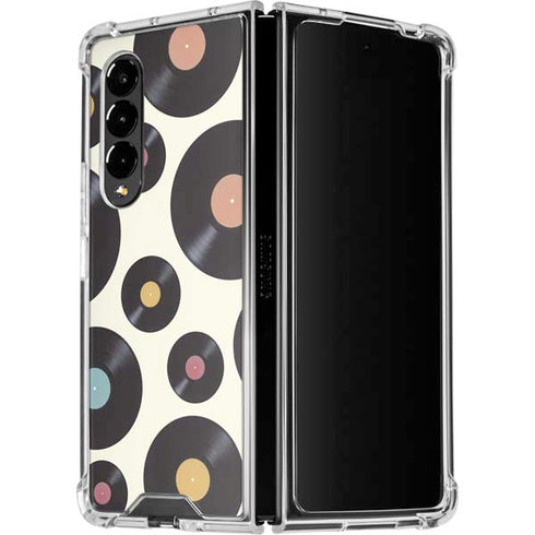 Colorful Records Galaxy Z Fold4 5G Clear Case