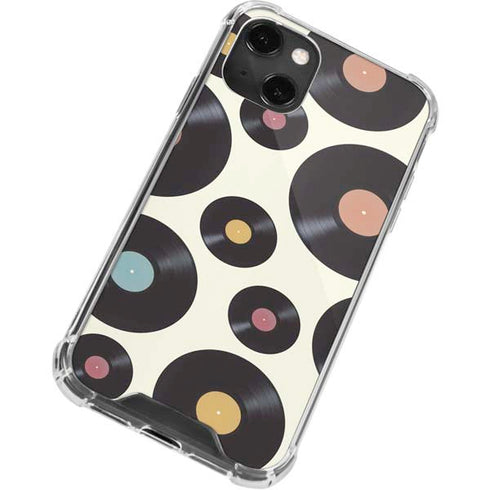 Colorful Records iPhone 14 Plus Clear Case
