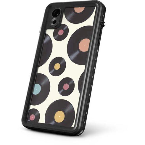 Colorful Records iPhone XR Waterproof Case