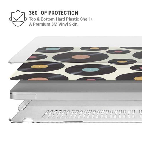 Colorful Records MacBook Pro 13in (2020) Case plus Skin