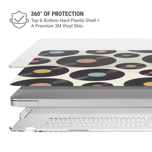 Colorful Records MacBook Pro 15in (2016-19) Case plus Skin