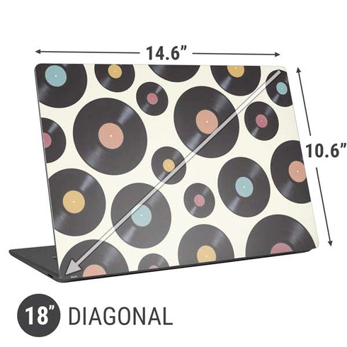 Colorful Records Universal Laptop 18in (14.6 x 10.6in) Skin