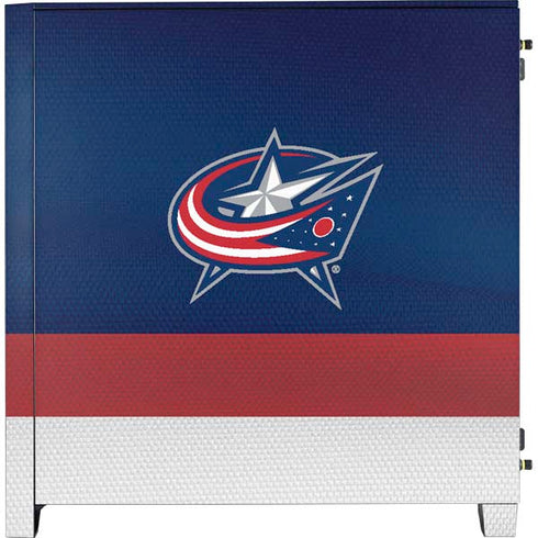 NHL Columbus Blue Jackets Alternate Jersey Corsair 4000D Tempered Glass Mid-Tower ATX Case Skin