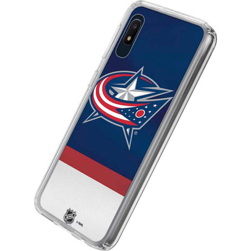 NHL Columbus Blue Jackets Alternate Jersey Galaxy A10e Clear Case