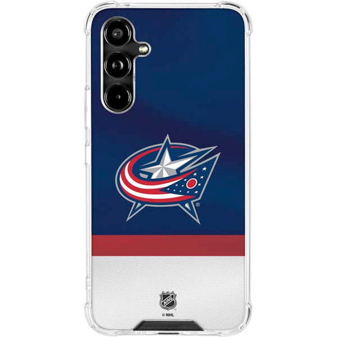 NHL Columbus Blue Jackets Alternate Jersey Galaxy A54 5G Clear Case