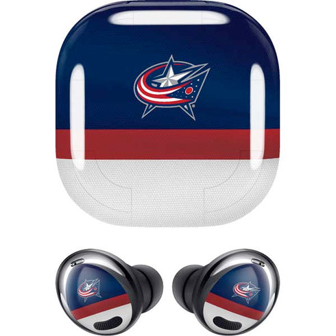 NHL Columbus Blue Jackets Alternate Jersey Galaxy Buds Pro Skin