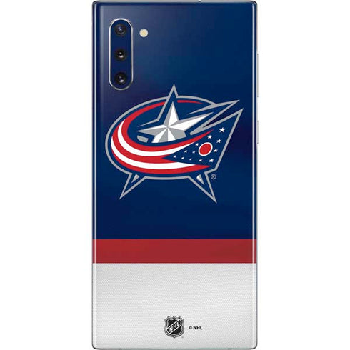 NHL Columbus Blue Jackets Alternate Jersey Galaxy Note 10 Skin