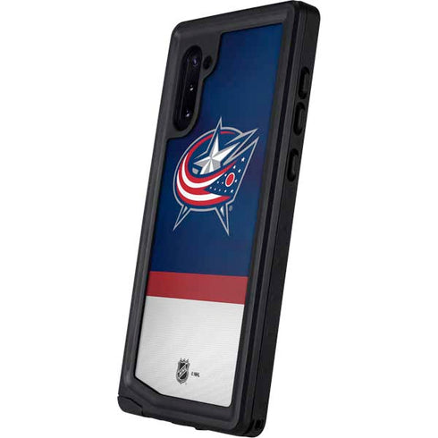NHL Columbus Blue Jackets Alternate Jersey Galaxy Note 10 Waterproof Case