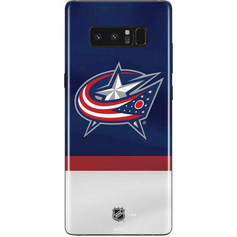 NHL Columbus Blue Jackets Alternate Jersey Galaxy Note 8 Skin
