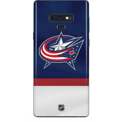 NHL Columbus Blue Jackets Alternate Jersey Galaxy Note 9 Skin