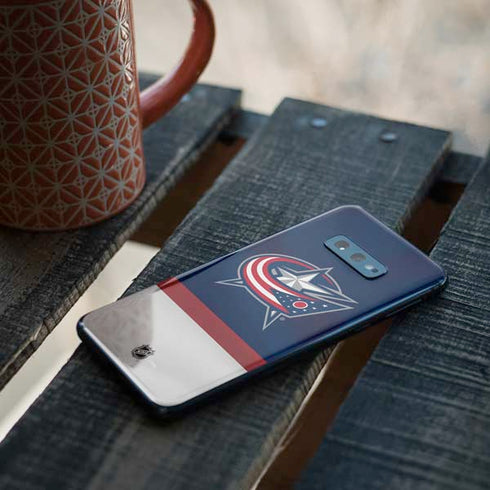 NHL Columbus Blue Jackets Alternate Jersey Galaxy S10e Skin