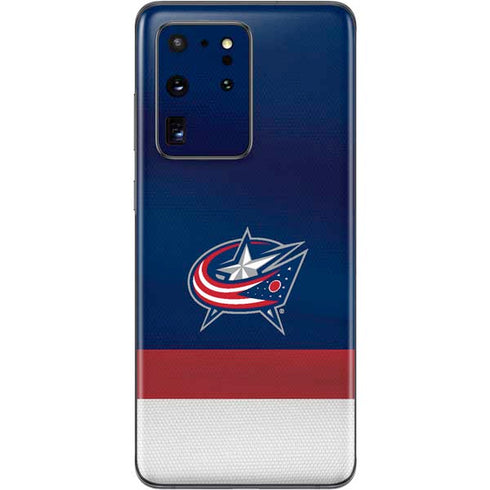 NHL Columbus Blue Jackets Alternate Jersey Galaxy S20 Ultra 5G Skin