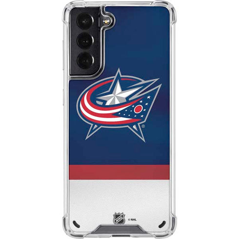 NHL Columbus Blue Jackets Alternate Jersey Galaxy S21 5G Clear Case