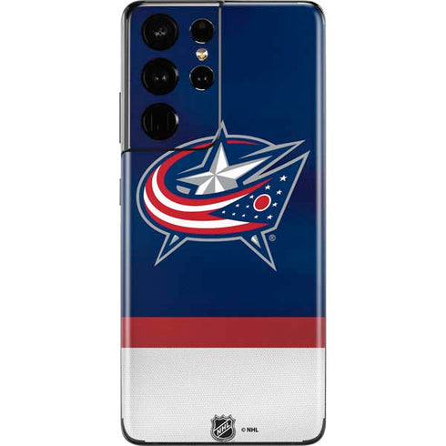 NHL Columbus Blue Jackets Alternate Jersey Galaxy S21 Ultra 5G Skin