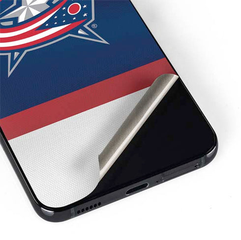 NHL Columbus Blue Jackets Alternate Jersey Galaxy S22 Skin