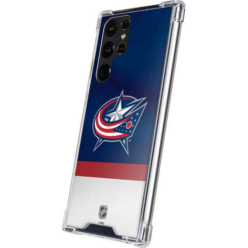 NHL Columbus Blue Jackets Alternate Jersey Galaxy S24 Ultra Clear Case