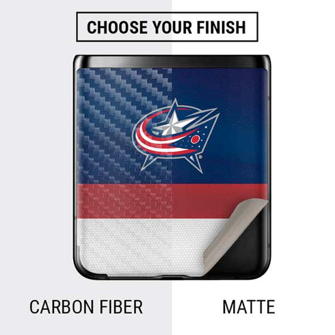 NHL Columbus Blue Jackets Alternate Jersey Galaxy Z Flip Skin