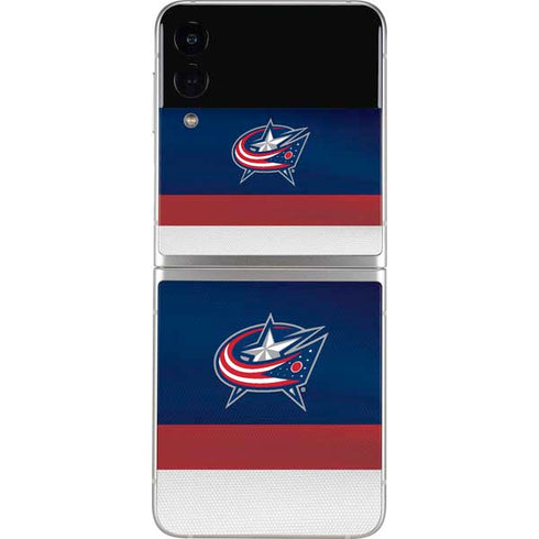 NHL Columbus Blue Jackets Alternate Jersey Galaxy Z Flip3 5G Skin