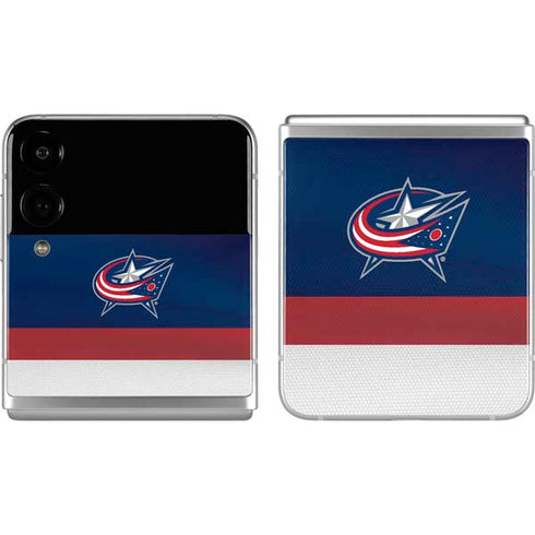 NHL Columbus Blue Jackets Alternate Jersey Galaxy Z Flip4 5G Skin
