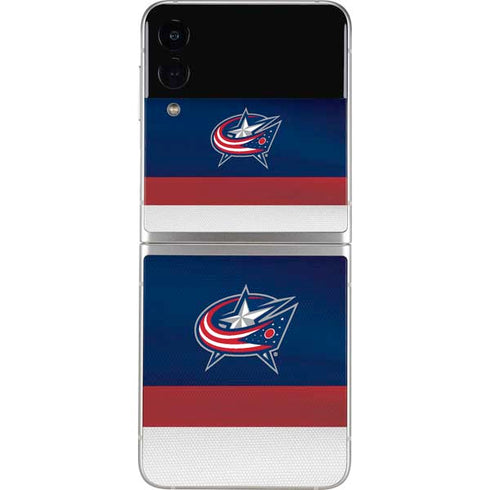 NHL Columbus Blue Jackets Alternate Jersey Galaxy Z Flip4 5G Skin
