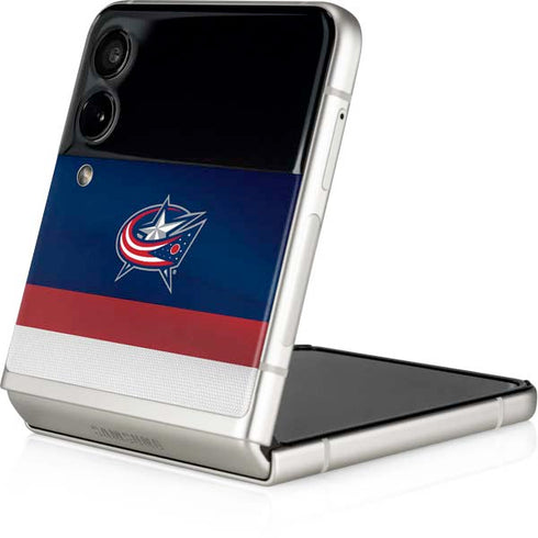NHL Columbus Blue Jackets Alternate Jersey Galaxy Z Flip4 5G Skin