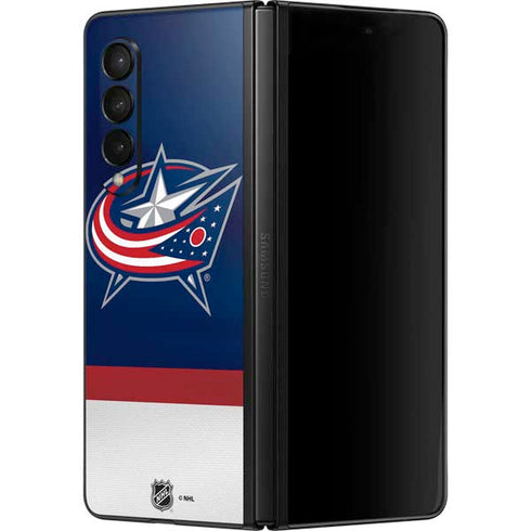 NHL Columbus Blue Jackets Alternate Jersey Galaxy Z Fold3 5G Skin
