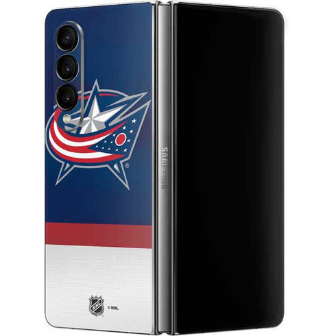 NHL Columbus Blue Jackets Alternate Jersey Galaxy Z Fold4 5G Skin
