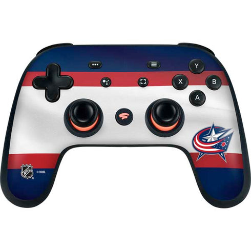 NHL Columbus Blue Jackets Alternate Jersey Google Stadia Controller Skin