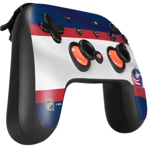 NHL Columbus Blue Jackets Alternate Jersey Google Stadia Controller Skin