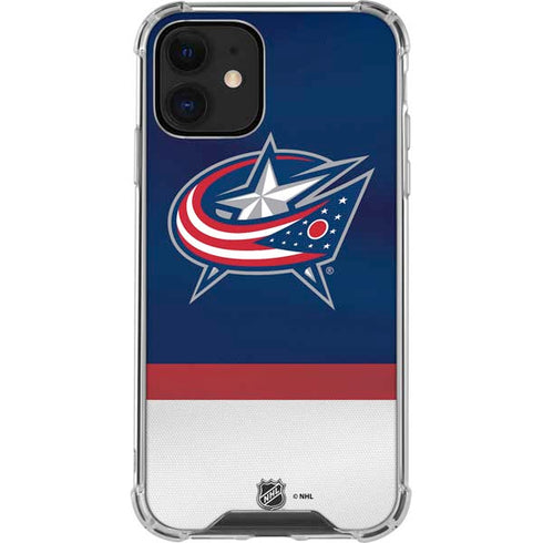 NHL Columbus Blue Jackets Alternate Jersey iPhone 12 Mini Clear Case