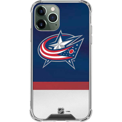 NHL Columbus Blue Jackets Alternate Jersey iPhone 12 Pro Clear Case