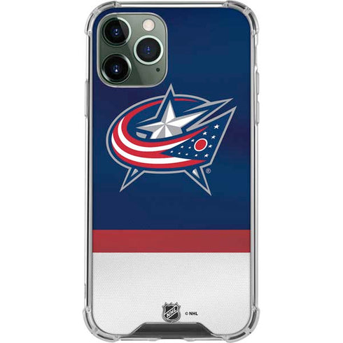 NHL Columbus Blue Jackets Alternate Jersey iPhone 12 Pro Max Clear Case