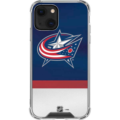 NHL Columbus Blue Jackets Alternate Jersey iPhone 14 Plus Clear Case