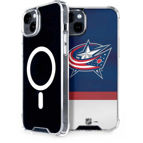 NHL Columbus Blue Jackets Alternate Jersey iPhone 15 Plus MagSafe Case