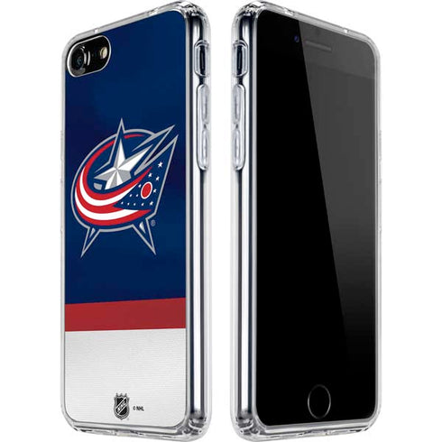 NHL Columbus Blue Jackets Alternate Jersey iPhone SE (2nd & 3rd Gen) Clear Case