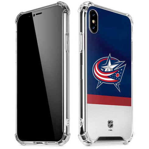 NHL Columbus Blue Jackets Alternate Jersey iPhone XS Max Clear Case