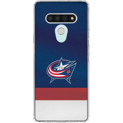 NHL Columbus Blue Jackets Alternate Jersey LG Stylo 6 Clear Case