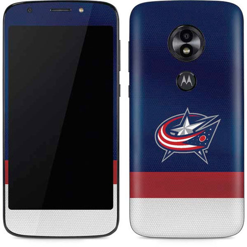 NHL Columbus Blue Jackets Alternate Jersey Moto E5 Play Skin