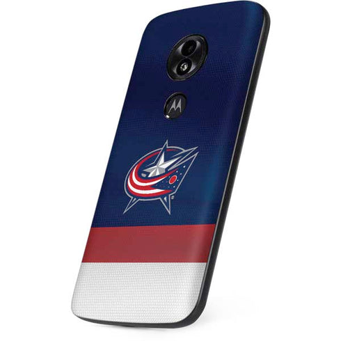 NHL Columbus Blue Jackets Alternate Jersey Moto E5 Play Skin
