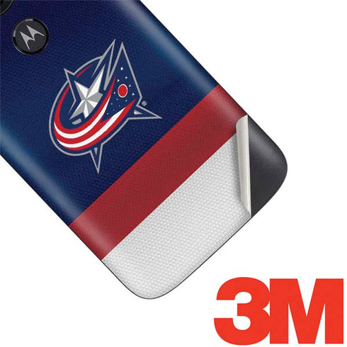 NHL Columbus Blue Jackets Alternate Jersey Moto E5 Play Skin