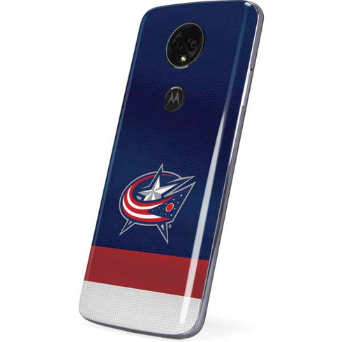 NHL Columbus Blue Jackets Alternate Jersey Moto E5 Plus Skin