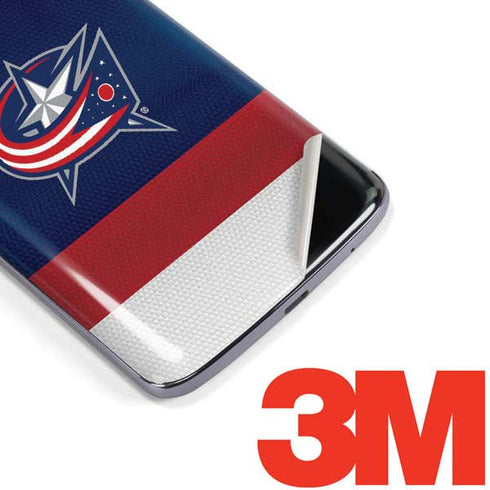 NHL Columbus Blue Jackets Alternate Jersey Moto E5 Plus Skin