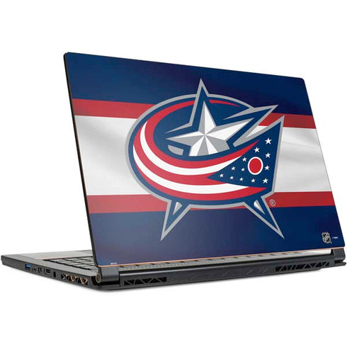 NHL Columbus Blue Jackets Alternate Jersey MSI GS65 Stealth Laptop Skin
